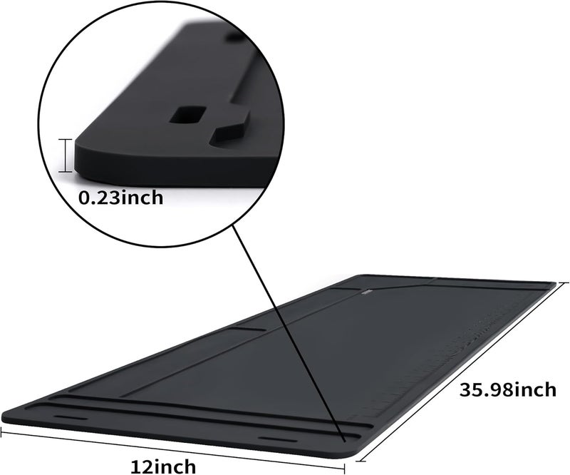 CKPART Rifle Gun Cleaning Mat, Anti-Slip Rubber Tactical Magnetic Mat, Gun Maintenance Mat,Gun Maintenance Mat for Gun Cleaning Kits 36" x 12" - Image 5